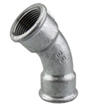 41-Bocht 45° female verzinkt ISO-G1/G45